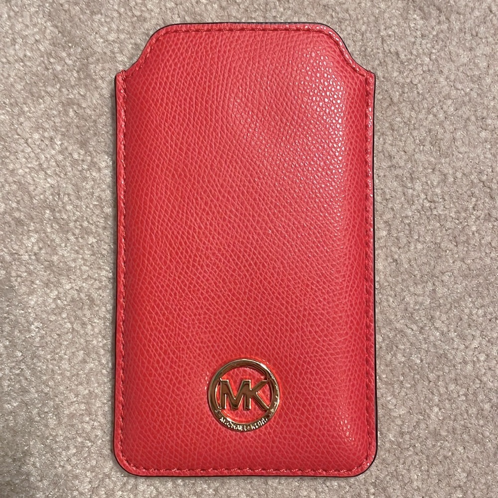 Michael Kors coral phone sleeve